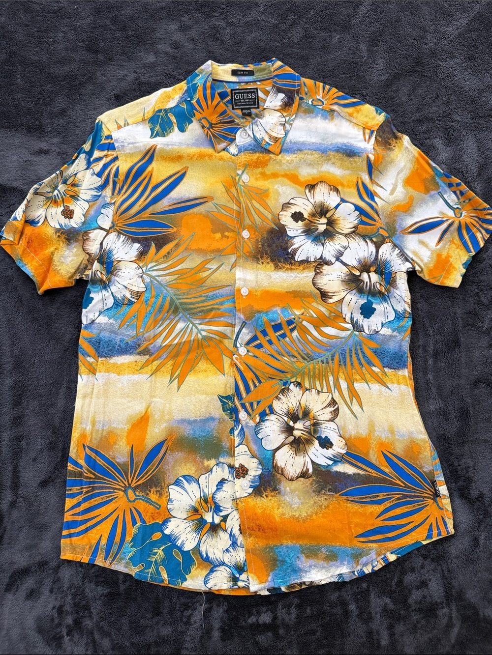 Men’s Guess? Eco Burni Floral Shirt - S